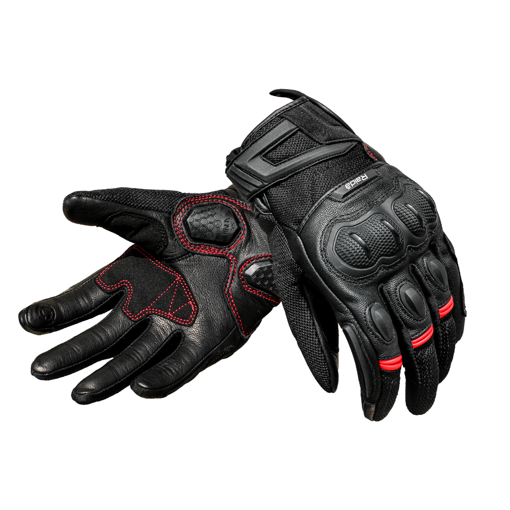 Raida AirWave Motorcycle Gloves | Red