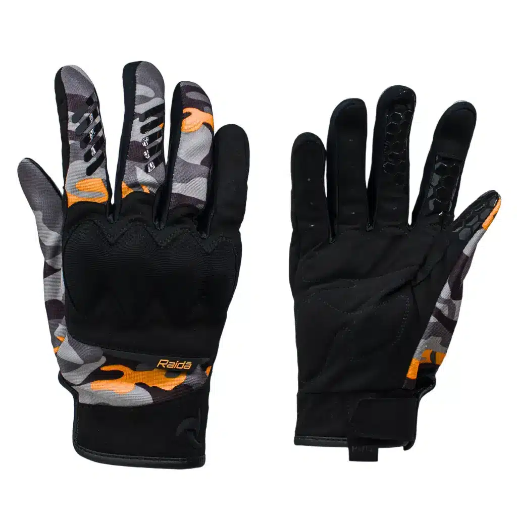 Raida Trailcraft Off-Road Gloves | Camo-Orange - Image 2