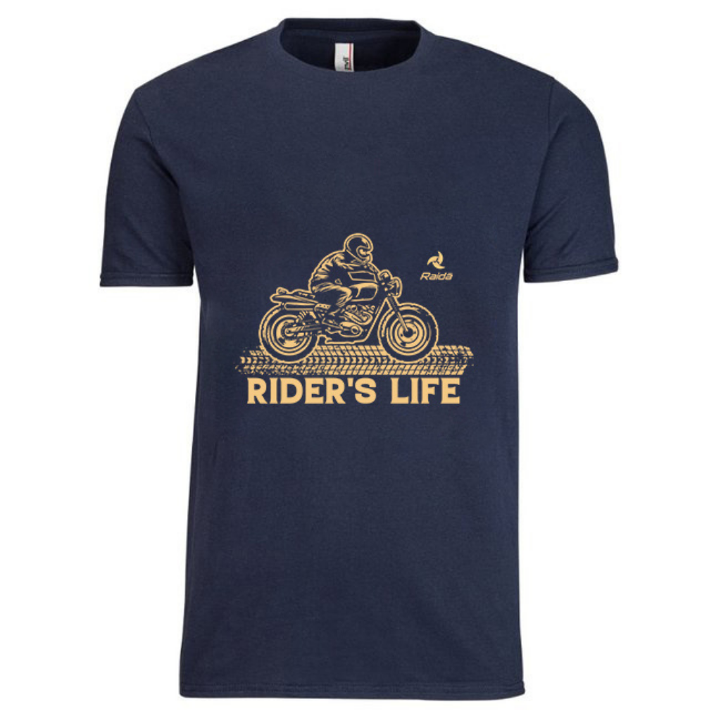 Raida Rider's Life T-Shirt | Navy Blue