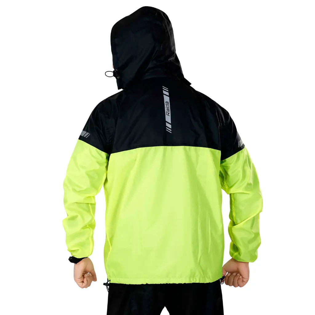 Raida Drymax 10K Rain Jacket | Hiviz-Black - Image 2