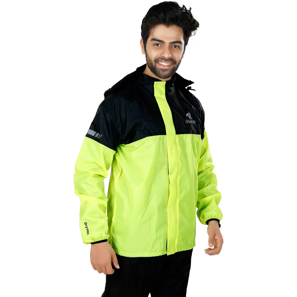 Raida Drymax 10K Rain Jacket | Hiviz-Black - Image 5