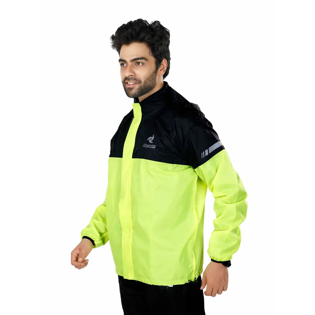 Raida Drymax 10K Rain Jacket | Hiviz-Black - Image 6